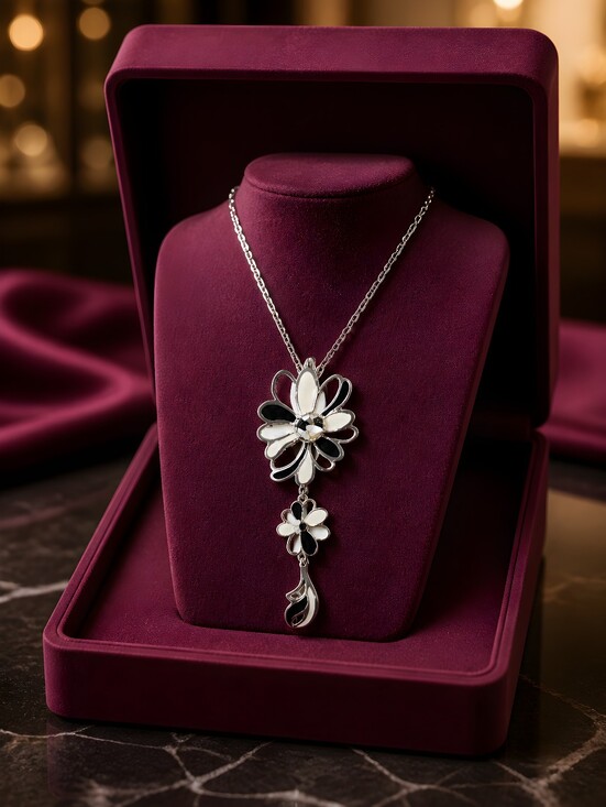Jewelry - Vintage silver-tone Y-shaped drop necklace